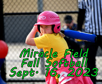 Miracle Field Fall Softball Sept. 16, 2023